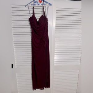 Azazie burgundy dress